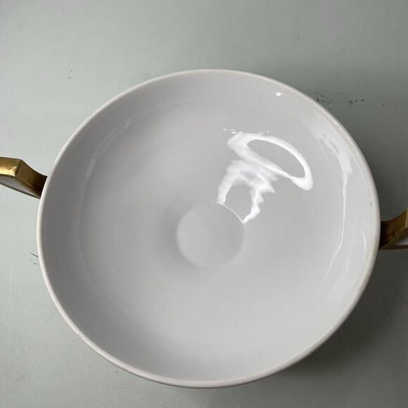 Fraureuth Germany Lidded Vegetable Serving Dish Bowl Tureen Gold Porcelain Deco - Picture 6 of 8